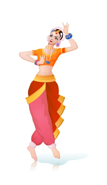 India chica takes en danza — Archivo Imágenes Vectoriales