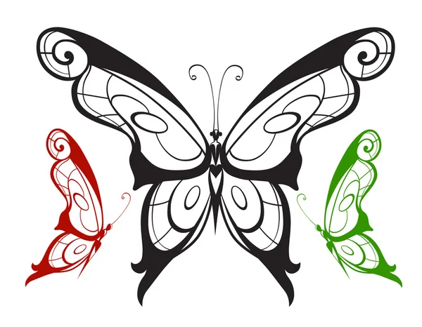 抽象装饰蝴蝶 — 图库矢量图片