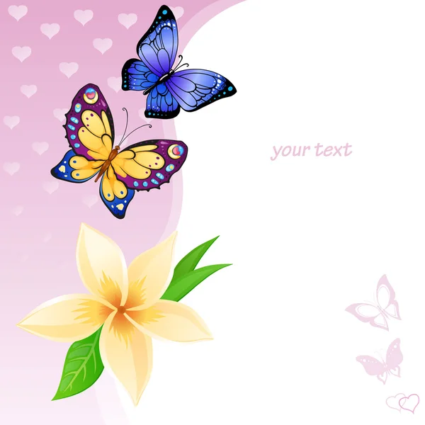 Beautiful bright butterflies — Stock Vector