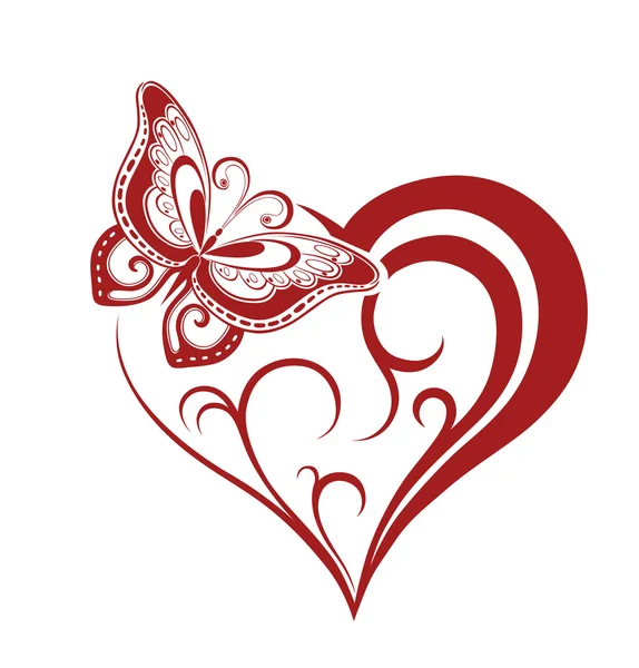 Download Butterfly with heart | Butterfly with heart silhouette ...
