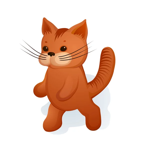 Zachte teddy weinig kitty — Stockvector