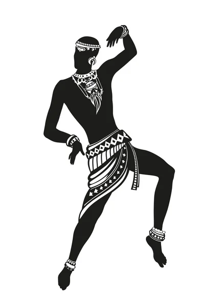 Danse ethnique homme africain — Image vectorielle