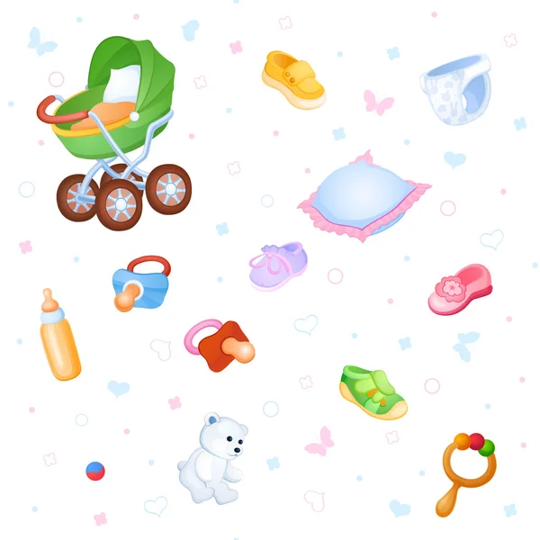 Childish background or little baby — Stock Vector