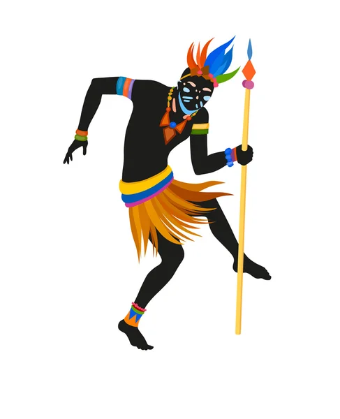 African ritual dance — Stock Vector