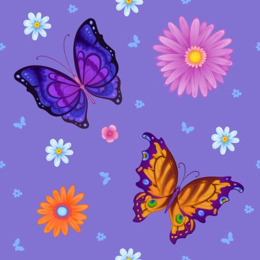 Renkli kelebekler uçan arka plan