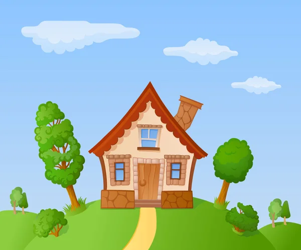 Mały dom kreskówka — Wektor stockowy