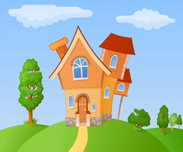 Malý dům kreslený — Stockový vektor