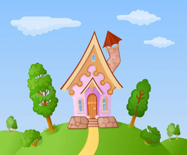 Cartone animato piccola casa — Vettoriale Stock