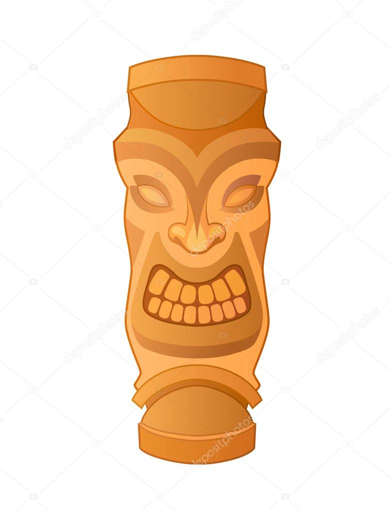 Estátua do deus tiki havaiano Vetor de ©Polyudova 75546501, image size:783x1024