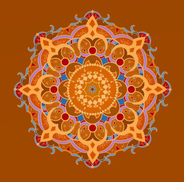 Geometrik çok renkli daire öğesi