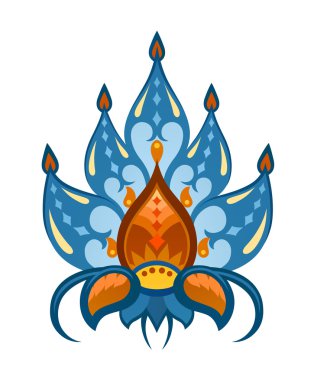 Etnik desen çok renkli unsuru süslü