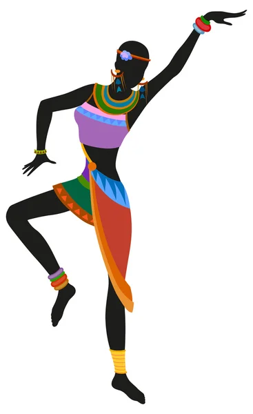 Afrikalı kadın törensel dans dans — Stok Vektör