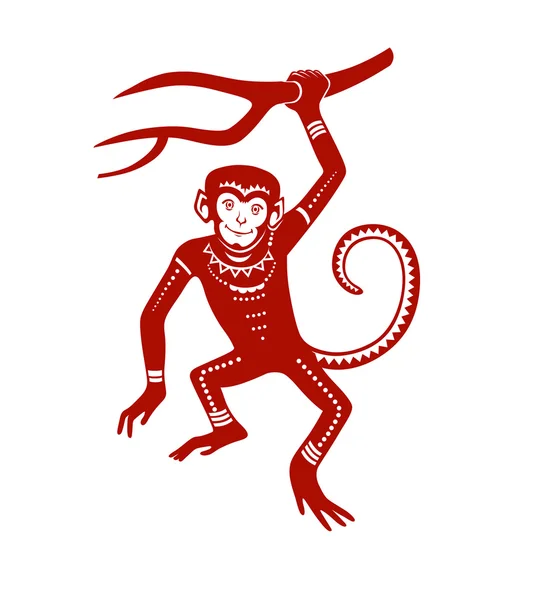 Maymun şenlikli desen — Stok Vektör