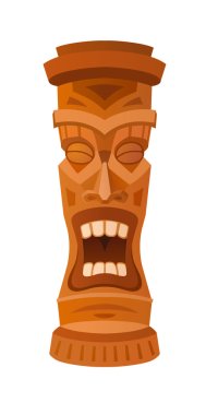 Hawiian totem Tiki clipart