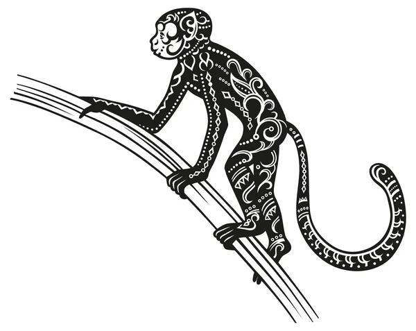 Stilize maymun figürü — Stok Vektör