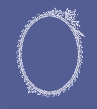 Dekoratif beyaz bir çerçeve