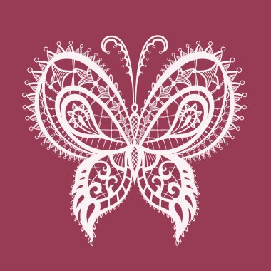 dantel kelebek siluet