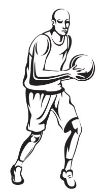 Basketbol oynarken sporcu