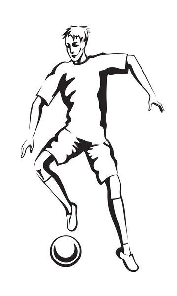 Человек, играющий в футбол — стоковый вектор