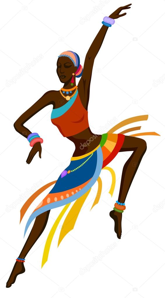 Mujer africana bailando danza ritual 2023