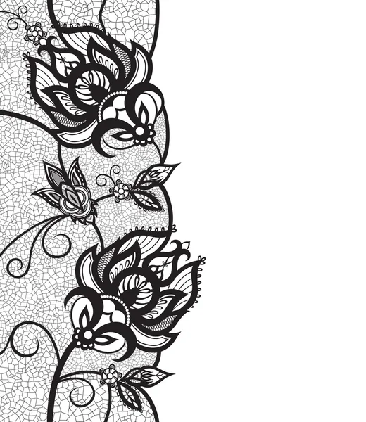 装饰花和叶子的轮廓 — 图库矢量图片