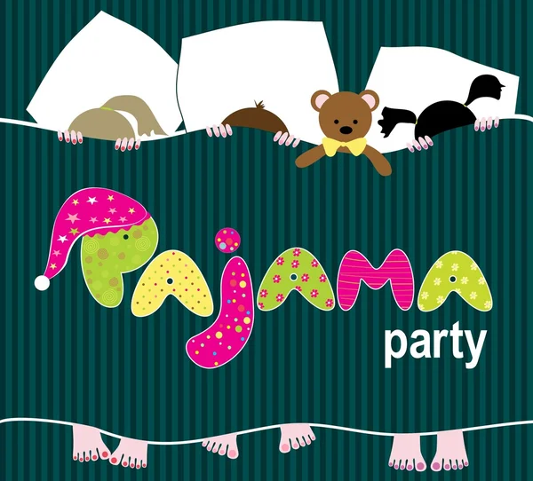 Pigiama party — Vettoriale Stock