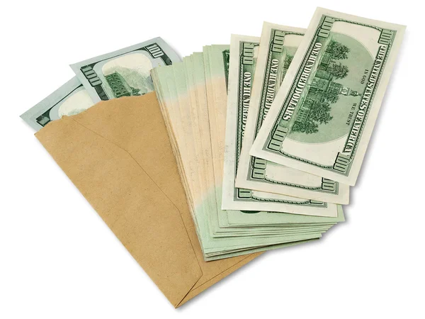 Dollars in an envelope — Stock Photo, Image