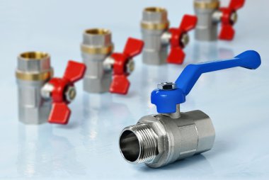 Valves for hot and cold water clipart