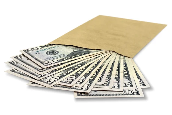 Dollars in an envelope — Stock Photo, Image