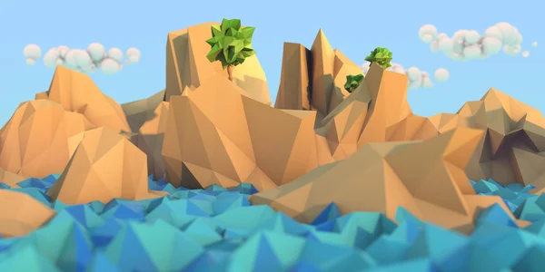 düşük Poli peyzaj