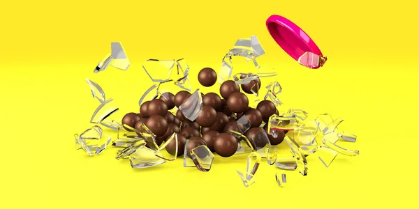 Chkolates ile ezilmiş kavanoz