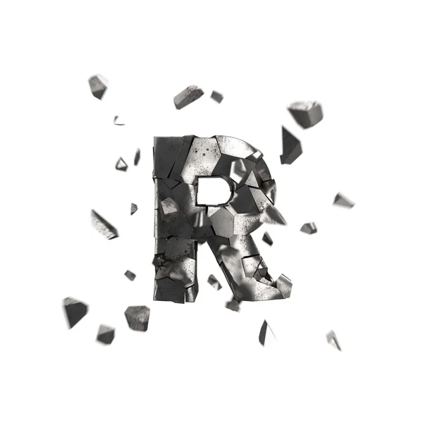 Crushed iron letter — Stock Photo, Image