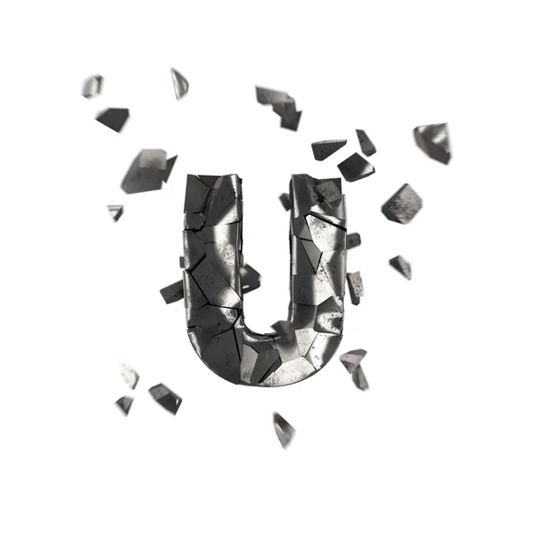 Crushed iron letter — Stock Photo, Image