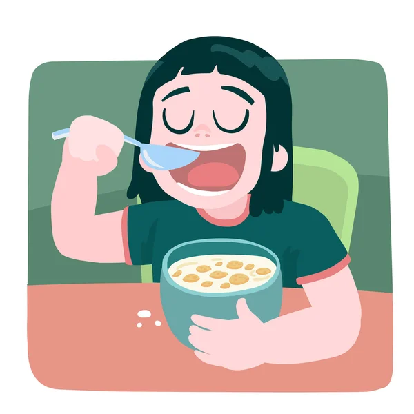 Küçük bir kız Odaya Servis Kahvaltı