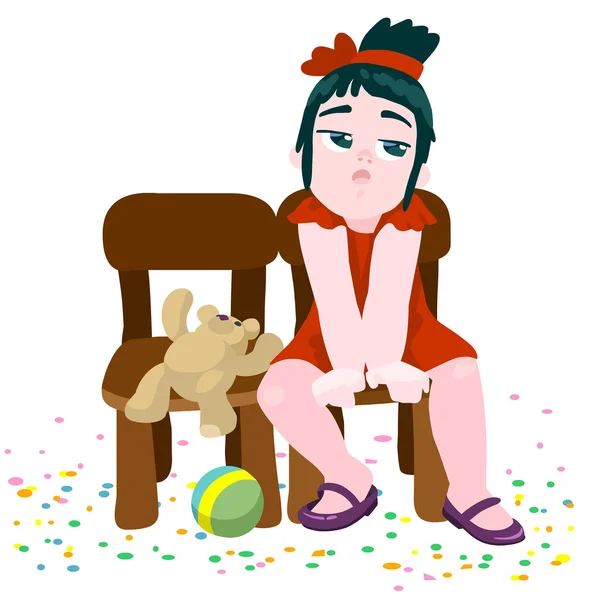 küçük kız yorgun