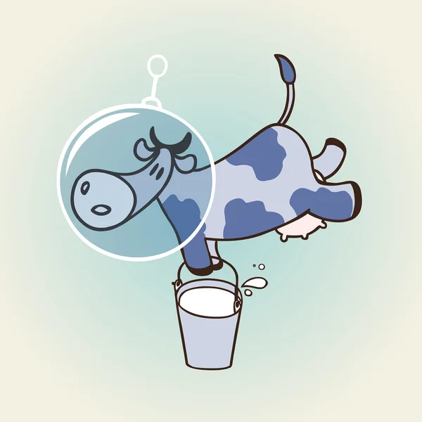 Cow in space — Stock Vector