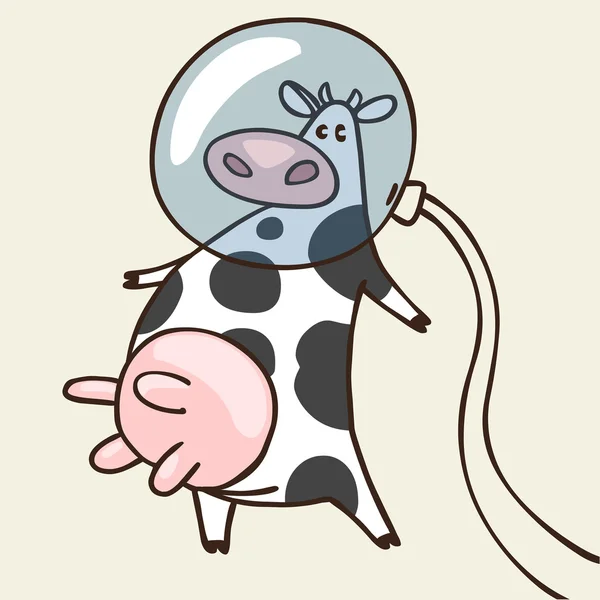 Cow in space — Stock Vector