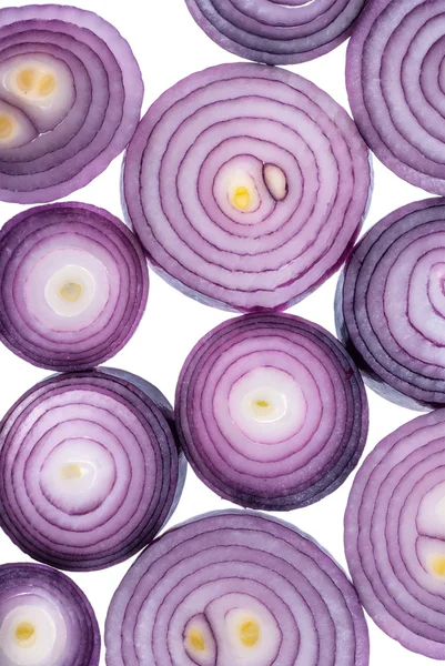 Rings of purple onion — Stock Photo, Image