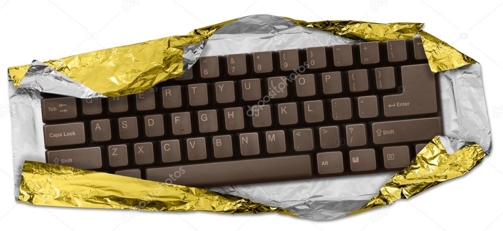 Computer keyboard chocolate