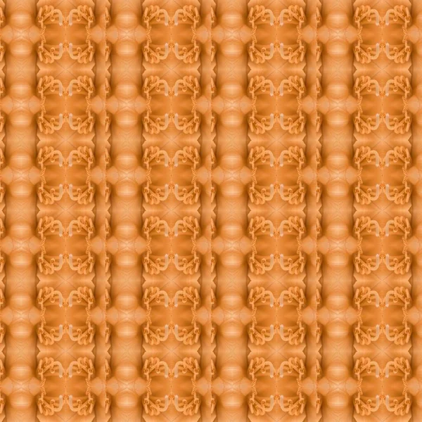 Oranje Bruin Beige Serie Patroon Abstract Geïllustreerd Patroon Bloemblaadjes Cirkel — Stockfoto