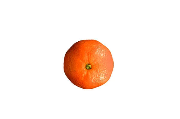 Geïsoleerde citrusvruchten. Gehele mandarijn of mandarijn oranje vruchten geïsoleerd op witte achtergrond bovenaanzicht — Stockfoto