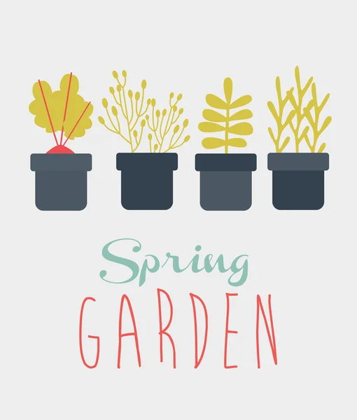 Spring Garden card — Stock Vector