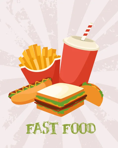 Rychlé občerstvení jídelní lístek — Stockový vektor
