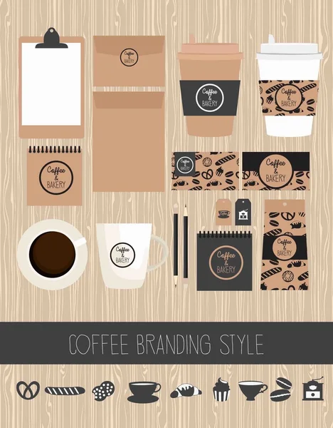 Café Branding — Vetor de Stock