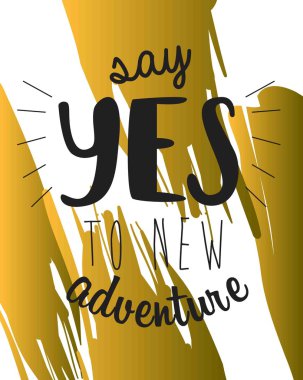 Fırça konturları deseni. Evet demek için yeni macera