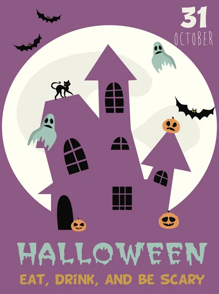 Joyeux Halloween Carte — Image vectorielle