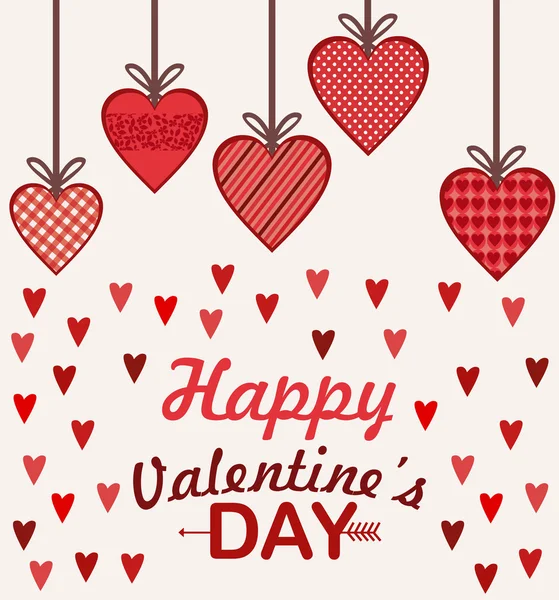 Happy Valentine kartu hari - Stok Vektor
