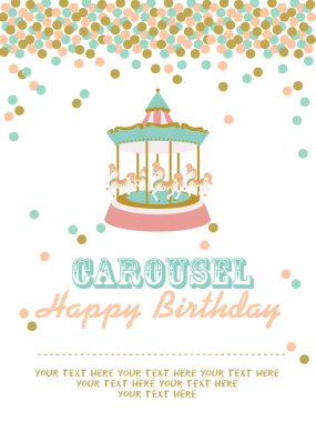 Carousel birthday party clipart