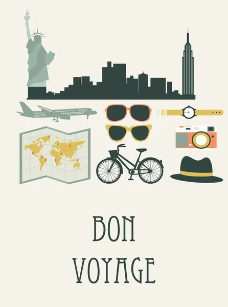 Bon voyage — Stock Vector