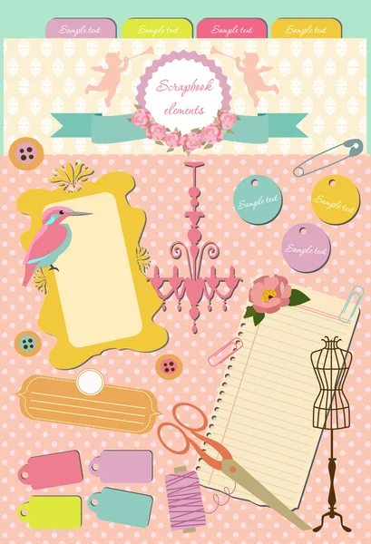 Jeu de scrapbook — Image vectorielle